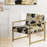 Beige And Champagne Opulent Glam - Glam Accent Slipper Chair
