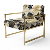 Beige And Champagne Opulent Glam - Glam Accent Slipper Chair