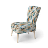 Teal And White Crystal Extravagant Glamour - Glam Arm Chair