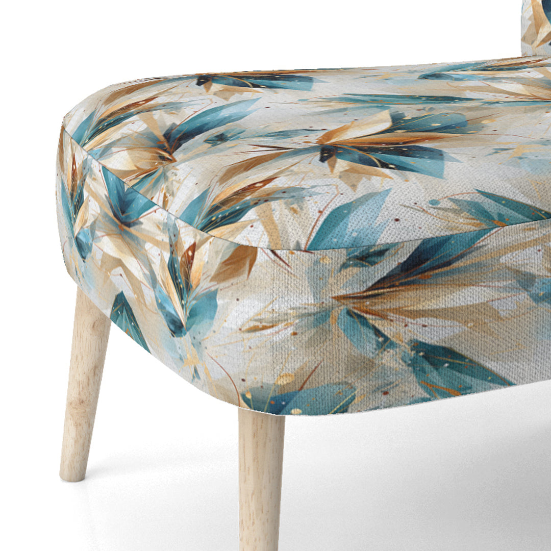 Teal And White Crystal Extravagant Glamour - Glam Arm Chair