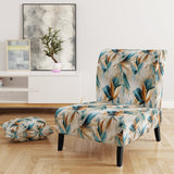 Teal And White Crystal Extravagant Glamour - Glam Arm Chair