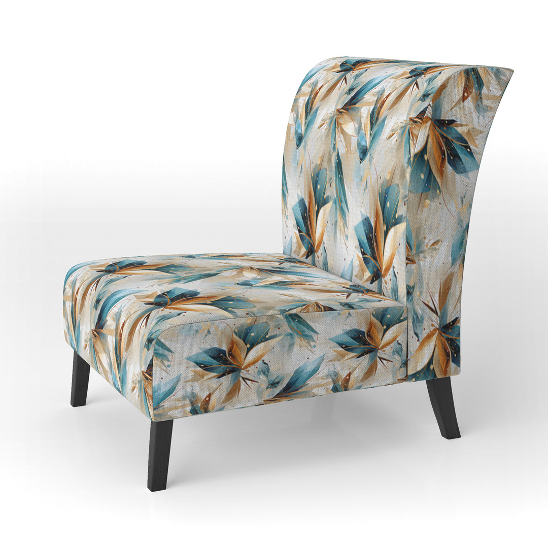 Teal And White Crystal Extravagant Glamour - Glam Arm Chair
