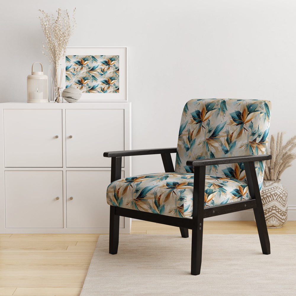 Teal And White Crystal Extravagant Glamour - Glam Arm Chair