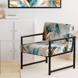 Teal And White Crystal Extravagant Glamour - Glam Arm Chair