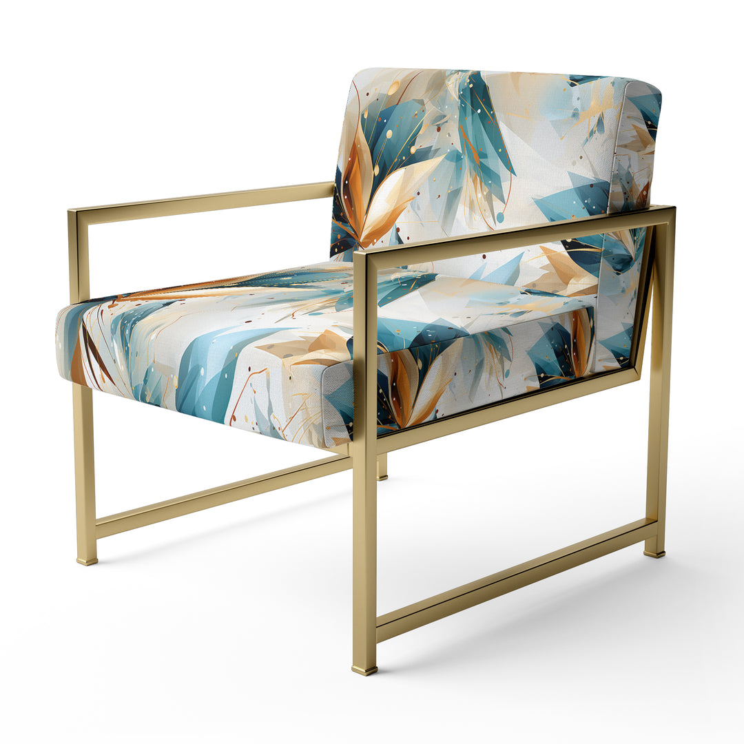 Teal And White Crystal Extravagant Glamour - Glam Arm Chair