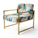 Teal And White Crystal Extravagant Glamour - Glam Arm Chair