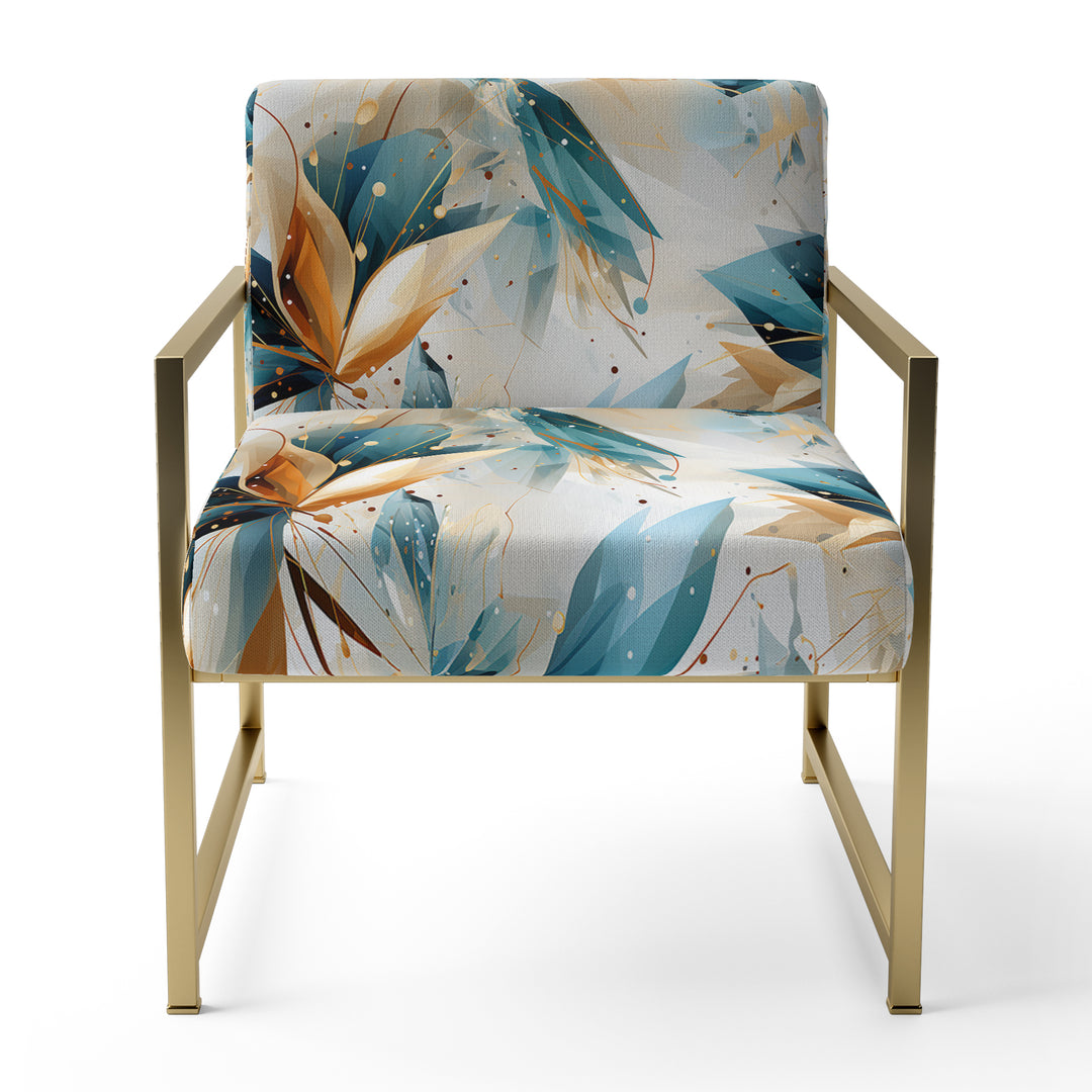 Teal And White Crystal Extravagant Glamour - Glam Arm Chair