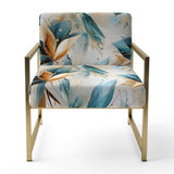 Teal And White Crystal Extravagant Glamour - Glam Arm Chair