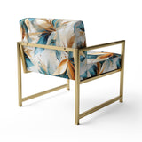 Teal And White Crystal Extravagant Glamour - Glam Arm Chair