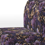 Glamorous Gold And Purple Damask Pattern - Upholstered Glam Accent Chairs