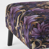 Glamorous Gold And Purple Damask Pattern - Upholstered Glam Accent Chairs