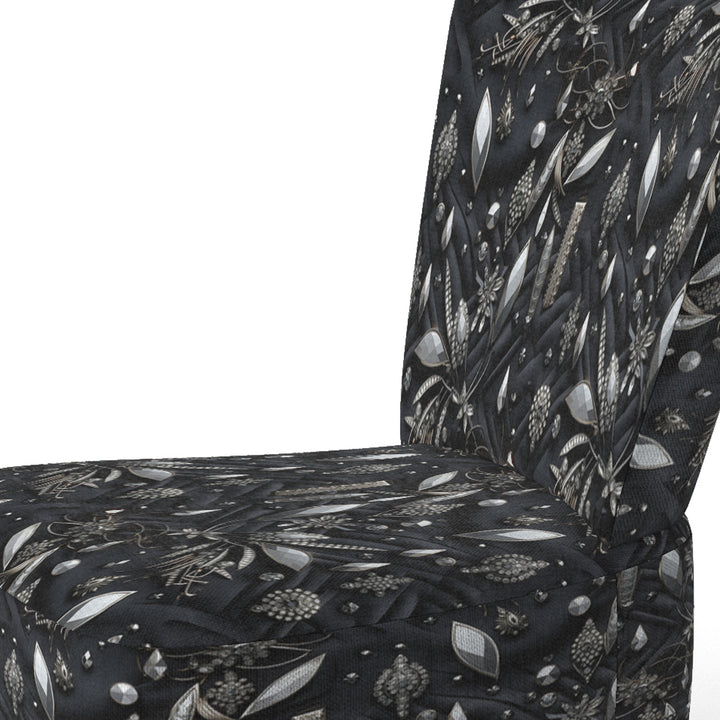 Hollywood Glamour Diamond In Black And White - Glam Accent Side Chair