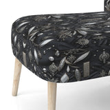 Hollywood Glamour Diamond In Black And White - Glam Accent Side Chair