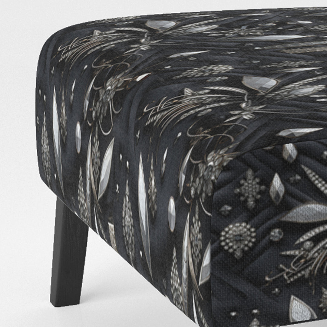 Hollywood Glamour Diamond In Black And White - Glam Accent Side Chair