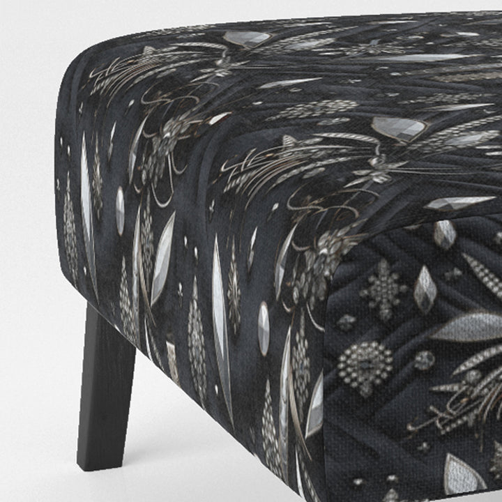 Hollywood Glamour Diamond In Black And White - Glam Accent Side Chair