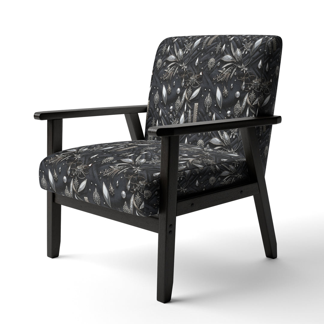 Hollywood Glamour Diamond In Black And White - Glam Accent Side Chair