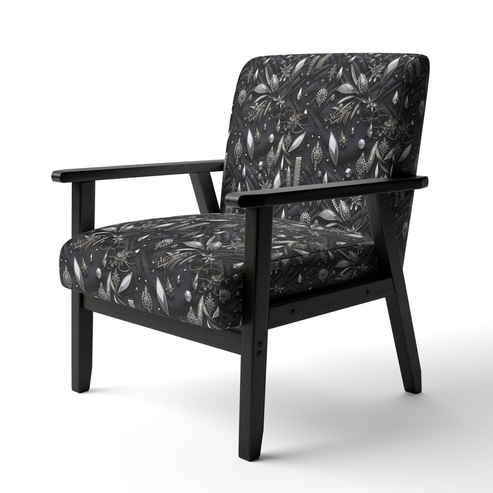 Hollywood Glamour Diamond In Black And White - Glam Accent Side Chair