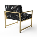 Hollywood Glamour Diamond In Black And White - Glam Accent Side Chair