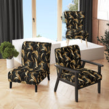 Midnight Charm Gold And Black - Glam Accent Slipper Chair