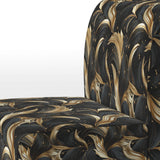 Midnight Charm Gold And Black - Glam Accent Slipper Chair
