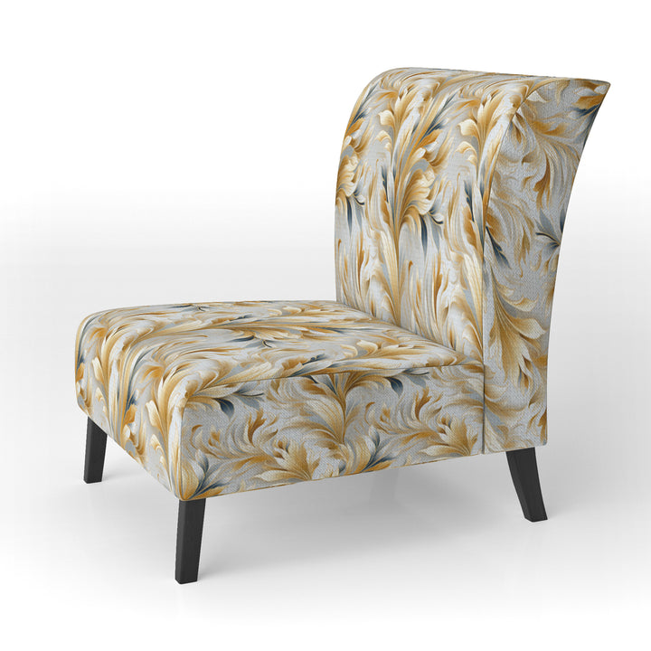 Royal Gilded Ikat Reverie Celebrate - Upholstered Glam Accent Chairs