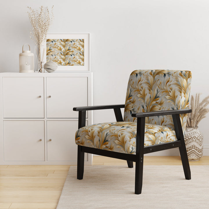 Royal Gilded Ikat Reverie Celebrate - Upholstered Glam Accent Chairs