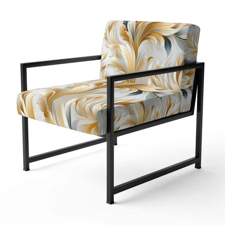 Royal Gilded Ikat Reverie Celebrate - Upholstered Glam Accent Chairs
