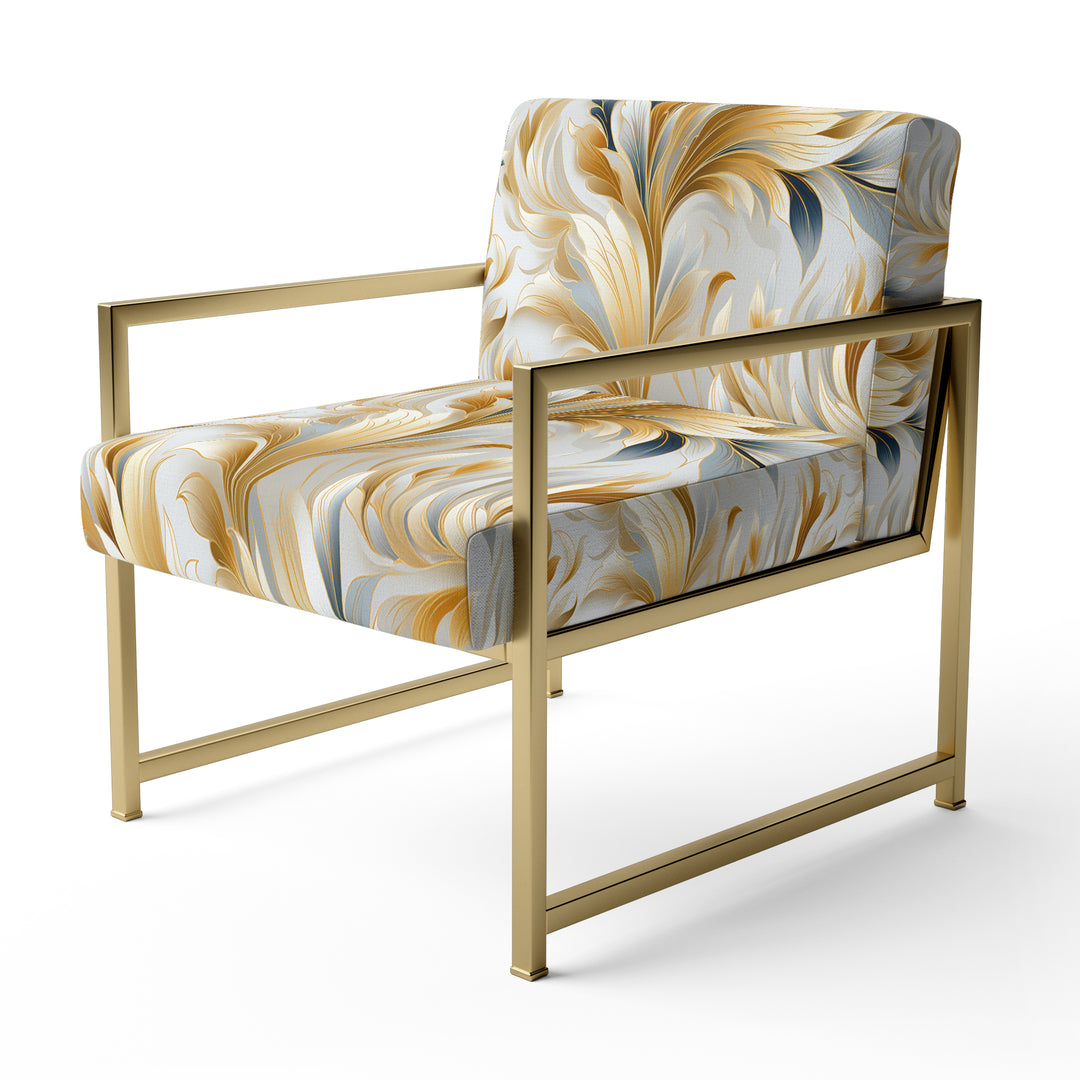 Royal Gilded Ikat Reverie Celebrate - Upholstered Glam Accent Chairs