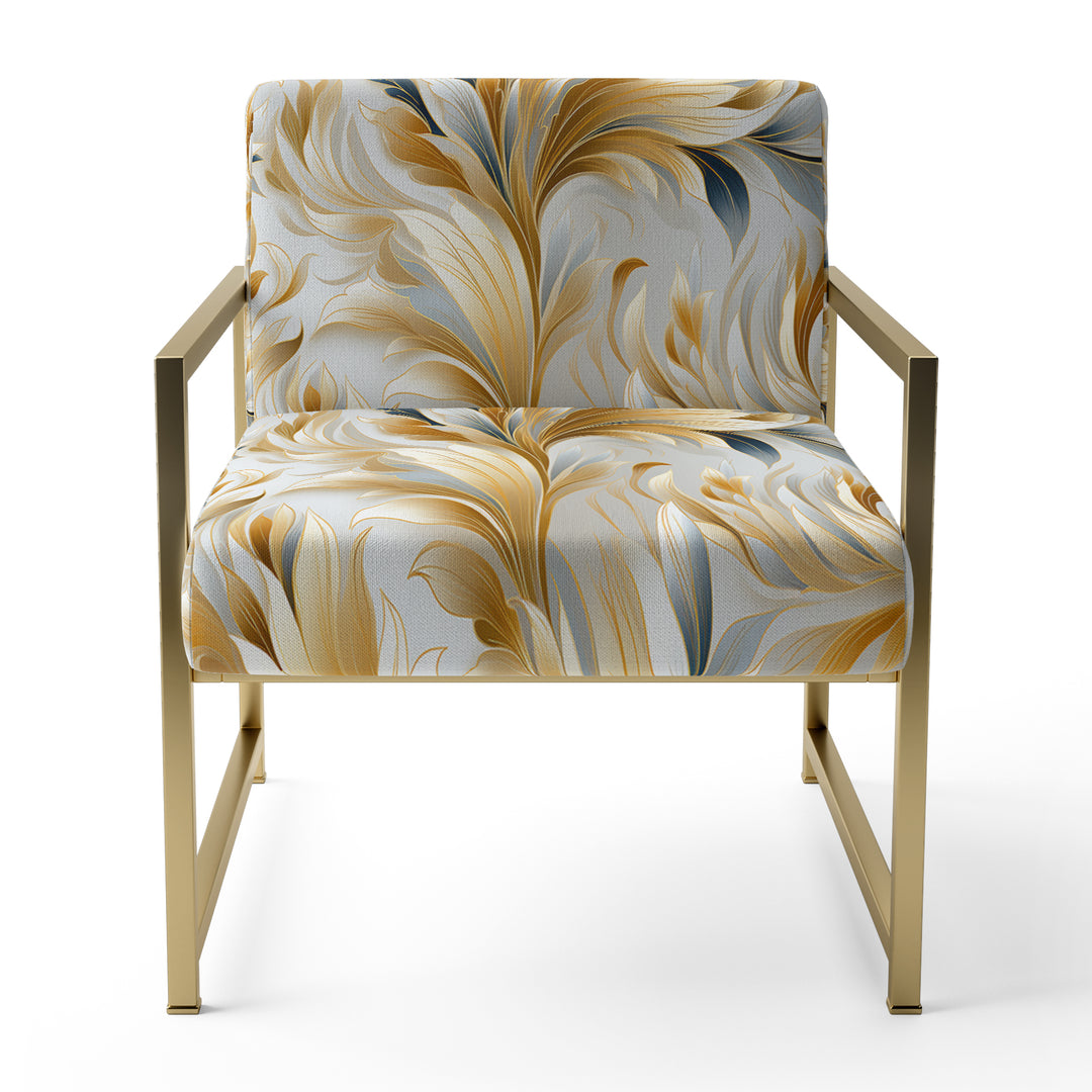 Royal Gilded Ikat Reverie Celebrate - Upholstered Glam Accent Chairs