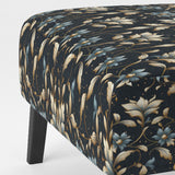 Blue And Golden Luxury Flower Pattern - Glam Accent Side Chair
