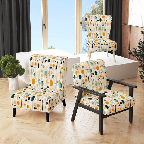 Mcm Abstract Expressions - Mid-Century Accent Slipper Chair