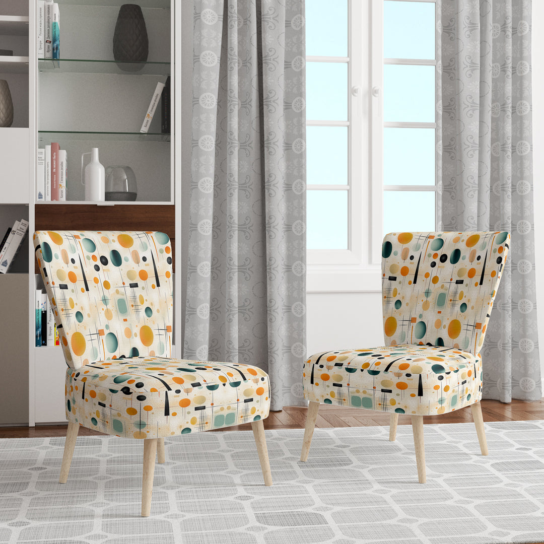 Mcm Abstract Expressions - Mid-Century Accent Slipper Chair