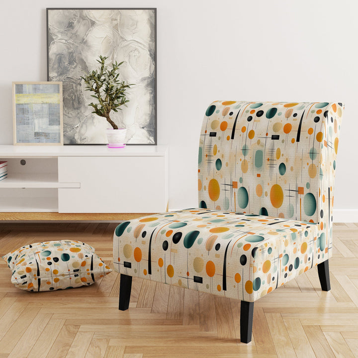 Mcm Abstract Expressions - Mid-Century Accent Slipper Chair
