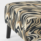 Mocha Zebra Stripes Striped Pattern- Upholstered Accent Chair