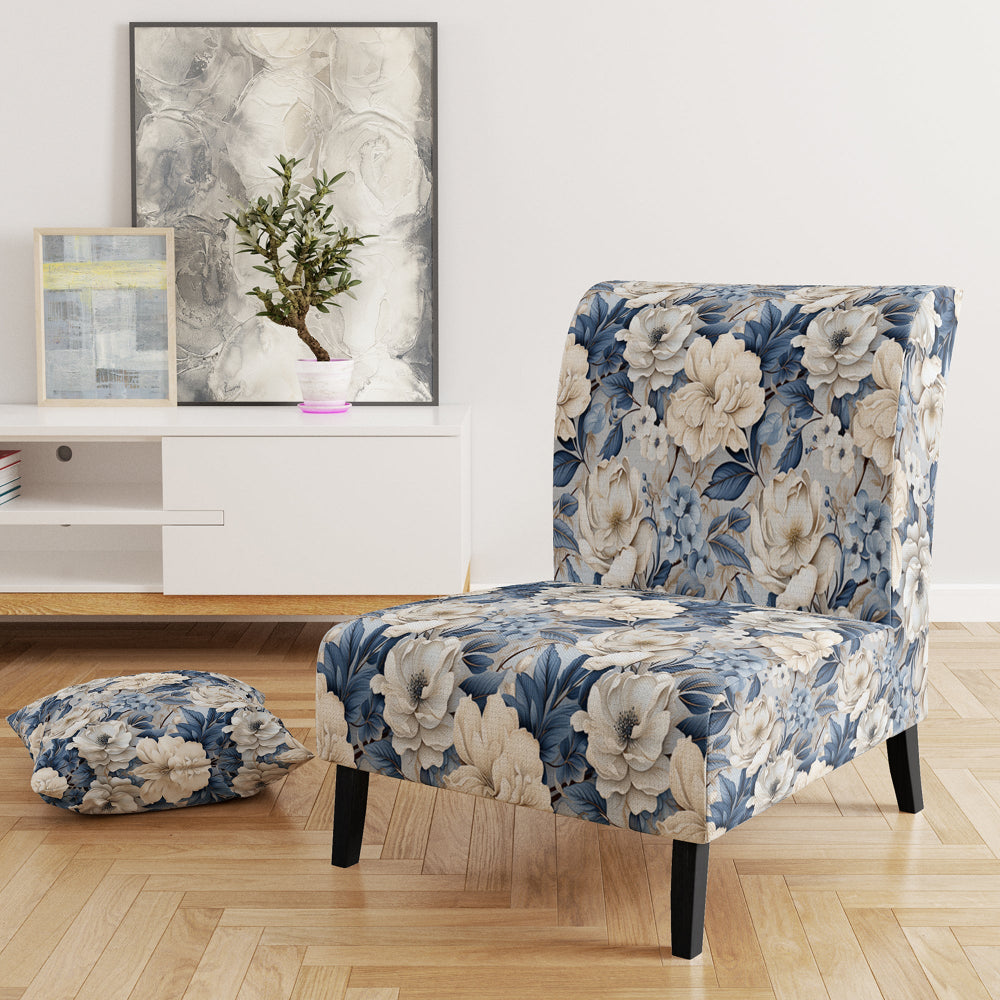 Ethereal Shadows Moody Patterns - Cottage Accent Slipper Chair