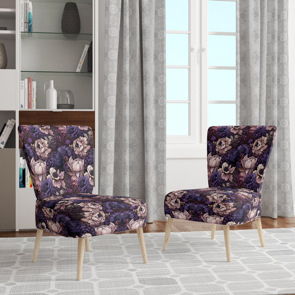 Gothic Botanicals Moody Patterns - Upholstered Cottage Accent Chairs