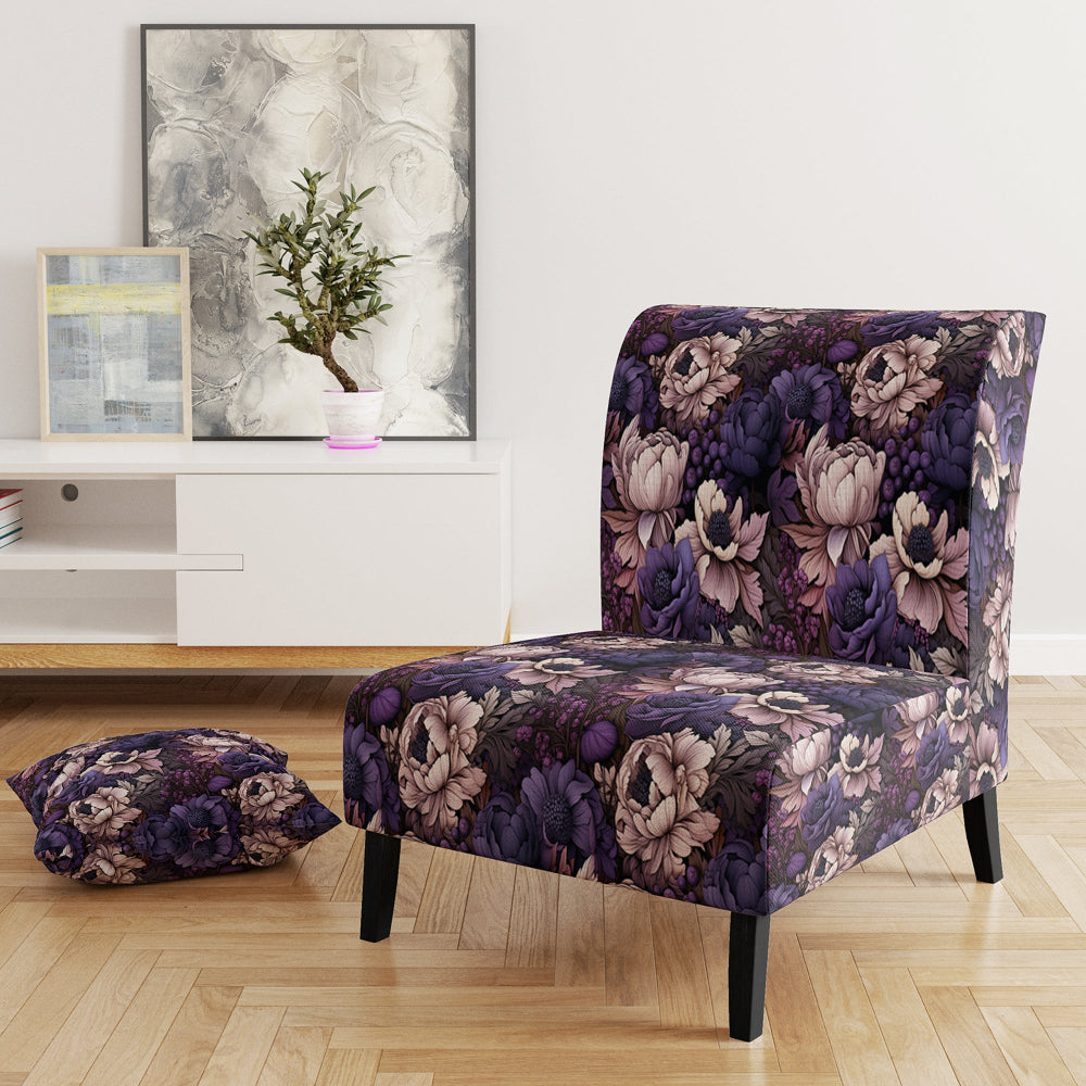 Gothic Botanicals Moody Patterns - Upholstered Cottage Accent Chairs