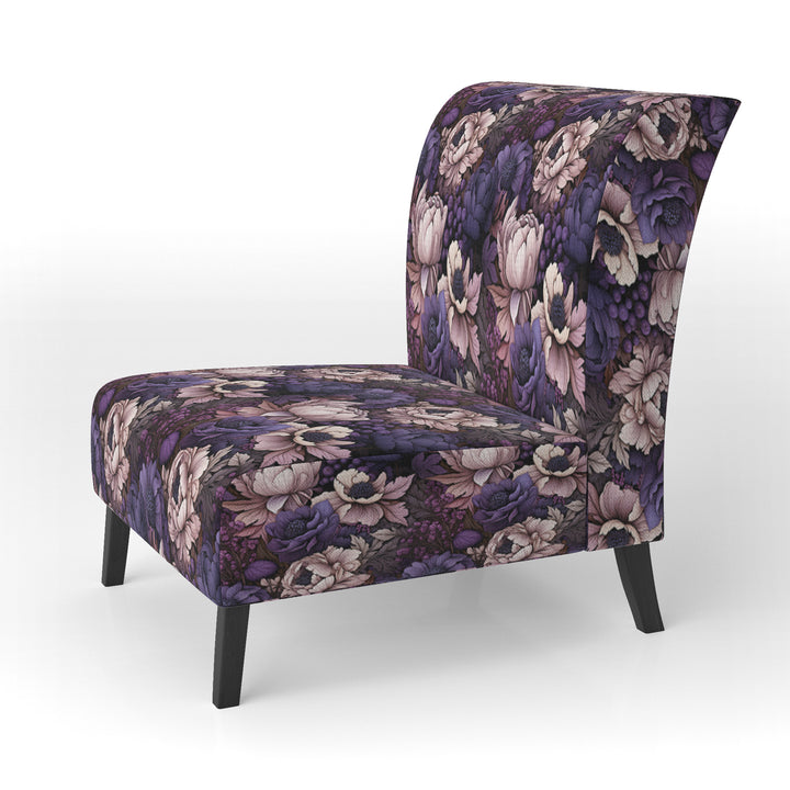 Gothic Botanicals Moody Patterns - Upholstered Cottage Accent Chairs