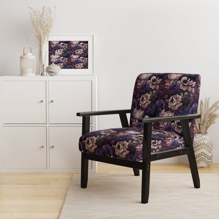 Gothic Botanicals Moody Patterns - Upholstered Cottage Accent Chairs