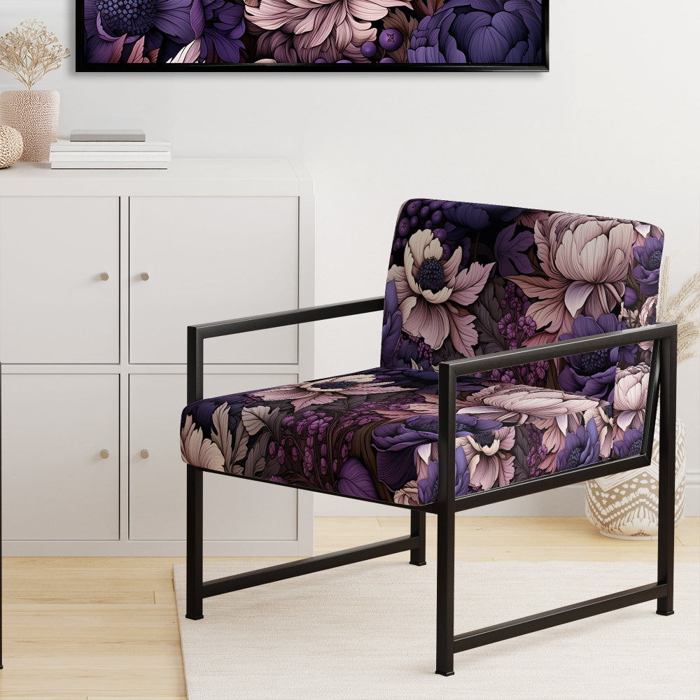 Gothic Botanicals Moody Patterns - Upholstered Cottage Accent Chairs