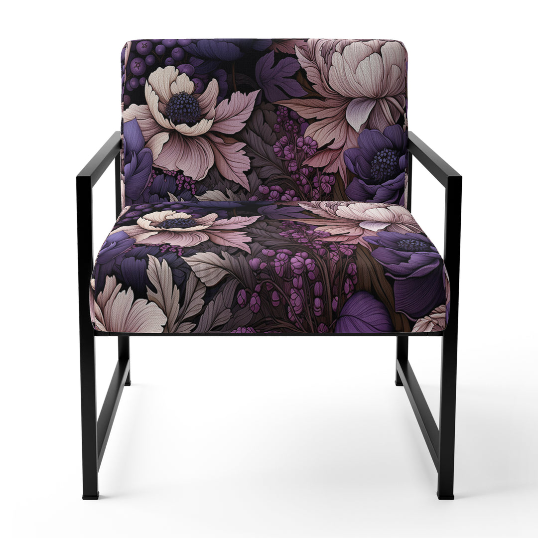 Gothic Botanicals Moody Patterns - Upholstered Cottage Accent Chairs