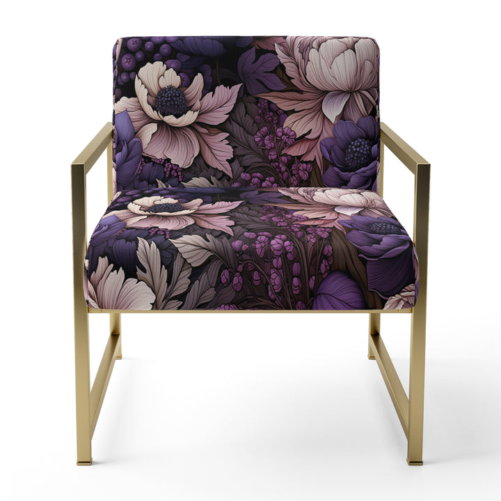 Gothic Botanicals Moody Patterns - Upholstered Cottage Accent Chairs