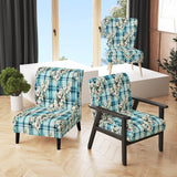 Coastal Comfort Paisley Pattern - Glam Accent Slipper Chair