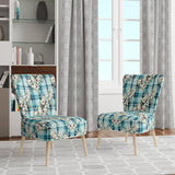 Coastal Comfort Paisley Pattern - Glam Accent Slipper Chair