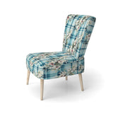 Coastal Comfort Paisley Pattern - Glam Accent Slipper Chair