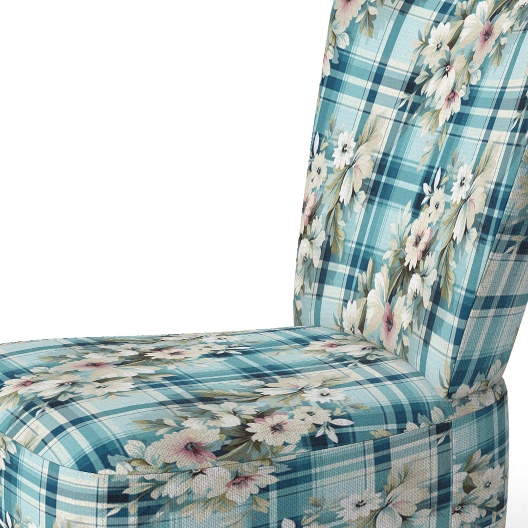 Coastal Comfort Paisley Pattern - Glam Accent Slipper Chair