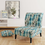Coastal Comfort Paisley Pattern - Glam Accent Slipper Chair