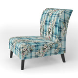 Coastal Comfort Paisley Pattern - Glam Accent Slipper Chair