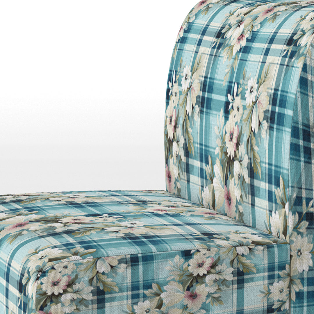 Coastal Comfort Paisley Pattern - Glam Accent Slipper Chair