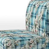 Coastal Comfort Paisley Pattern - Glam Accent Slipper Chair